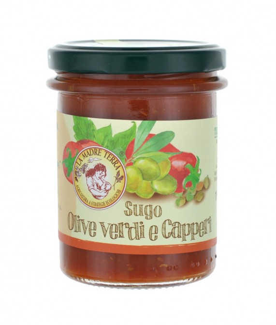 Sugo olive verdi e capperi biologico - 190 gr Sugo olive verdi e capperi biologico - 190 gr